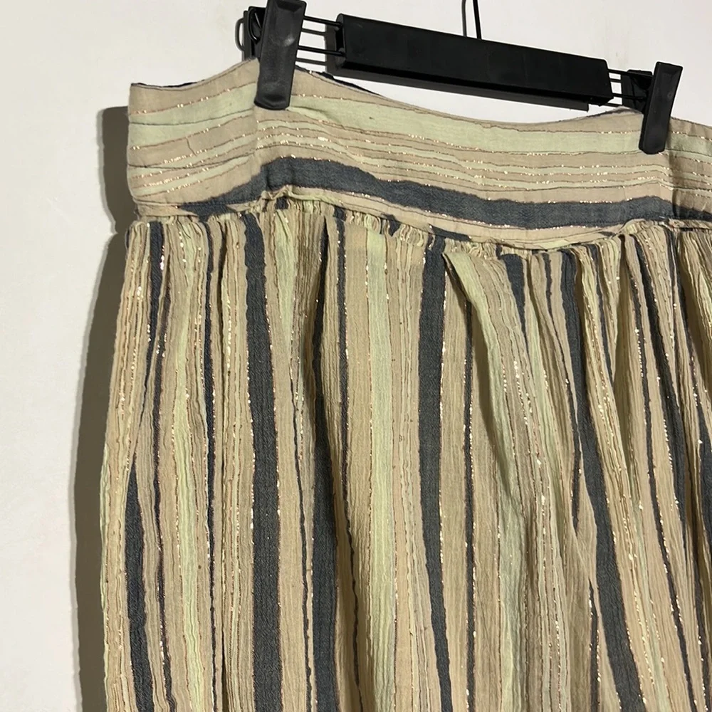 Free People Striped Metallic Baggy Parachute Jogger Pants Size Small - Picture 2 of 6